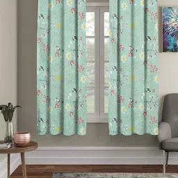 flipkart smartbuy 152 cm (5 ft) Polycotton Room Darkening Window Curtain (Pack Of 2)-picture-26