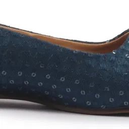 fausto Embroidery Sequin Ethnic Slip On Juttis for Wedding|Anarkali Kurta Punjabi Jutti Mojaris For Women image 5