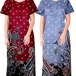 pvr Pack of 2 Women Nighty Set-picture-18