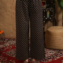 gulmohar jaipur Women Pure Cotton Kurta Palazzo Dupatta Set image 5