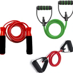 Set3|Single, Plastic Resistance Band Foam Skipping Rope Body Stretching,Exercise Fitness Accessory Kit Kit-image-84