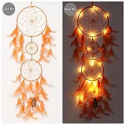 mehruna Dream Catchers Wall Hangings With Lightening & Decoration Items For Positivity Feather Dream Catcher-picture-41