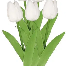lavidi Premium Tulips for Home,Events,DIY Arrangements,Long Stem White Tulips Artificial Flower-picture-30
