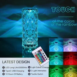 xsurefit Modern Nightstand Lamp, 16 Colors Changing Rose Night Lamp-picture-29
