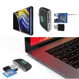 play run 3 in1™ USB 3.1 Type C USB-C TF SD OTG Card Reader Card Reader (Black) Card Reader image 4