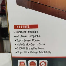 poweronic 2000 W Induction Cooktop Touch Panel image 3