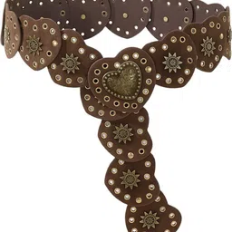 maycreate Women Party Brown Genuine Leather Belt-picture-22