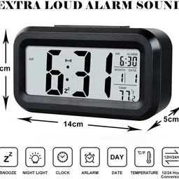 shiva Digital Black Clock image 3