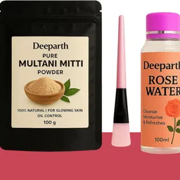 Herbal Multani Mitti + Rose Water + Brush Kit for Healthy & Glowing Skin-image-98