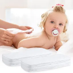 wahhson Bamboo Fibre Charcoal Reusable Diaper Inserts for Newborn Baby,Premium 5 Layers image 3