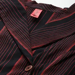 cottinfab Women A-line Red, Black Below Knee Dress image 4