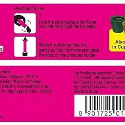 mangaldeep TREYA 3 IN 1 FRAGRANCED SAMBRANI STICKS SANDALWOOD, MOGRA, ROSE image 3