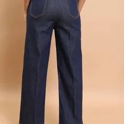 kotty Women Straight Fit High Rise Blue Jeans image 4