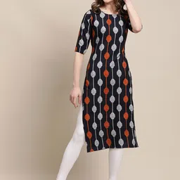 7threads KALINI Women Pack Of 2 Ethnic Motifs Printed Crepe Kurta image 2