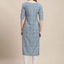 7threads KALINI Women Multicoloured Ethnic Motifs Printed Summer Sheers Crepe Kurta image 5