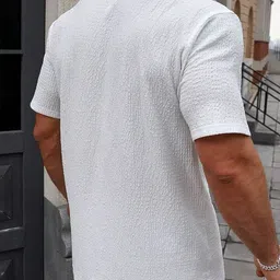 combraided Men Regular Fit Solid Slim Collar Casual Shirt image 2