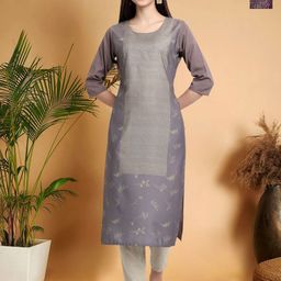 7Threads Women Ethnic Motifs Printed Thread Work Floral Crepe Kurta-picture-14