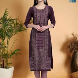 7Threads Women Ethnic Motifs Printed Thread Work Floral Crepe Kurta-picture-27