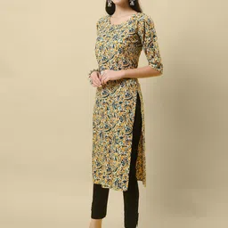 7Threads Pack Of 5 Printed Round Neck Regular Kurtas image 3