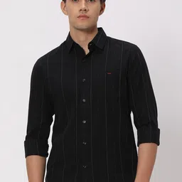 Mufti Windowpane Checks Opaque Pure Cotton Casual Shirt image 1