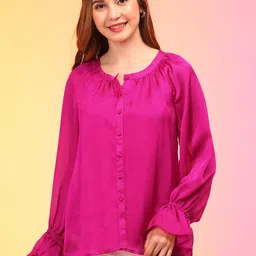 Globus Women Round Neck Raglan Sleeves Party Top-picture-26