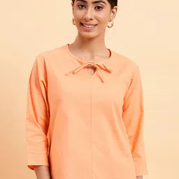 MINT STREET Tie-Up Neck Crepe Top-picture-29