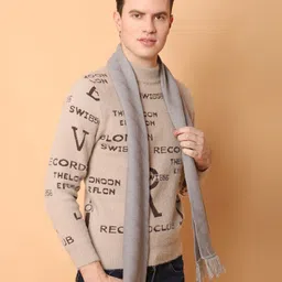 aanku Self Design, Solid, Woven Men Muffler image 5