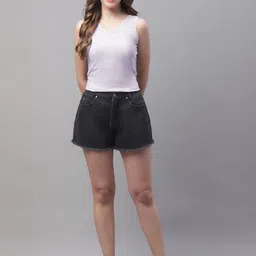 Friskers Pack Of 2 V-Neck Skin Friendly Fitted Crop Top image 5