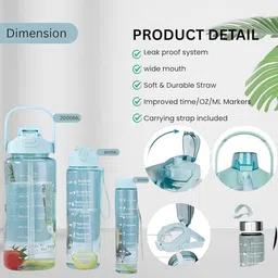 hnmn enterprises Transparent Water Bottle Leakproof Durable Sipper Water bottle 3200 ml image 5