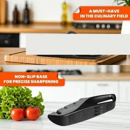 deodap Kitchen Knife Sharpener – Handheld Tool for Chefs & Serrated Blades Knife Sharpening Steel image 5