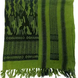 onebit Woven Cotton Blend Men Dark Green Scarf image 2