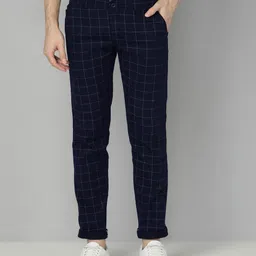 fubar Men Slim Fit Blue Cotton Blend Trousers image 3