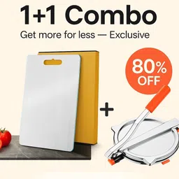 Cold Doctrade Premium Kitchen Combo 1+1 Stainless Steel Set (Roti Press + Board) Manual Dough Press-picture-10