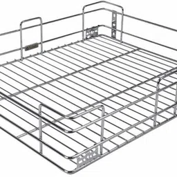 sanjari Stainless Steel Wire Modular Kitchen Basket(17X20 6 PC + Channel 20" 6 SET) Stainless Steel Kitchen Trolley image 5