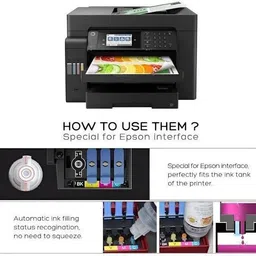 HRK AAA 001/003/008 Refill Ink for Epson L3110, L3150, L3210, L3215 Printer 4 Pieces Black Ink Cartridge image 4