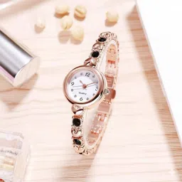 moover Analog Watch - For Women DMN-BLK/gold-j1 image 3