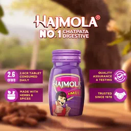 dabur Hajmola Tasty Digestive Tabs (Imli) | For Gut Health & Constipation Relief Imli Tablet image 5