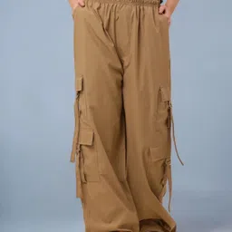 sqew High Waist Pants With 6-Pocket Loose Fit For Women Cargos-picture-24