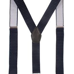 PELUCHE Men Blue & White Micro Patterned Suspenders-picture-46