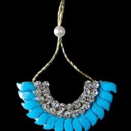 firmus 1 Pc Divine Decorative Necklace for Laddu Gopal/Radha Rani/Mata Rani Blue Size-0 Deity Ornament image 2