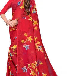 kanooda prints Printed Daily Wear Georgette Saree image 3