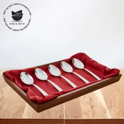 Premium Stainless Steel Spoon/BPA FREE/Food Grade Pass/5PC/31 Silver Table Spoon Set-image-5