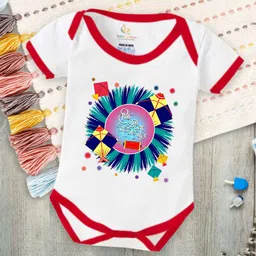 Babywish Infants Graphic Printed Cotton Makar Sankranti Special Bodysuit-picture-35