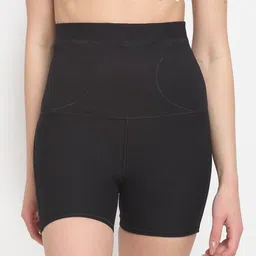 Sugathari Women Black Solid High Waist Tummy and Thigh Shapewear-picture-10