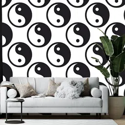 Wallpics White & Black Printed Self-Adhesive Wallpaper-image-62