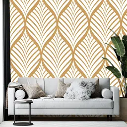 Wallpics White & Brown Floral Printed Self Adhesive Wall Sticker-picture-33