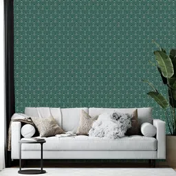 Wallpics White & Green Printed Self-Adhesive Wallpaper-picture-20