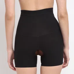 Sugathari Women Black Solid Tummy & Thigh Shaper image 4