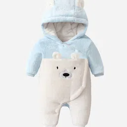 StyleCast Blue Infant Girls Hooded Rompers-picture-46