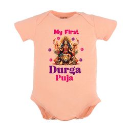 FFLIRTYGO Infants Durga Puja Special Printed Pure Cotton Bodysuit-picture-43